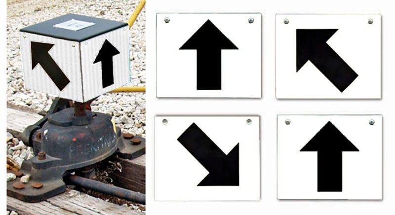 Switch Cube(r) Indicator White LEFT Turnout