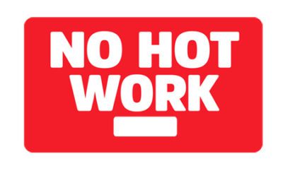 Item #: 4015-249 No Hot Work Magnetic Sign