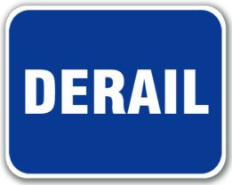 Blue Derail Sign