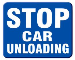 Stop Car Unloading (Blue)