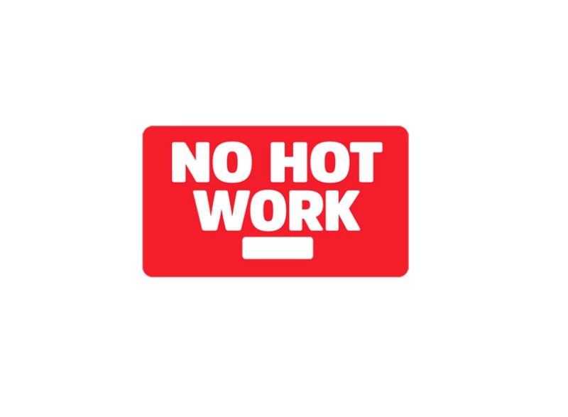 No Hot Work Magnetic Sign