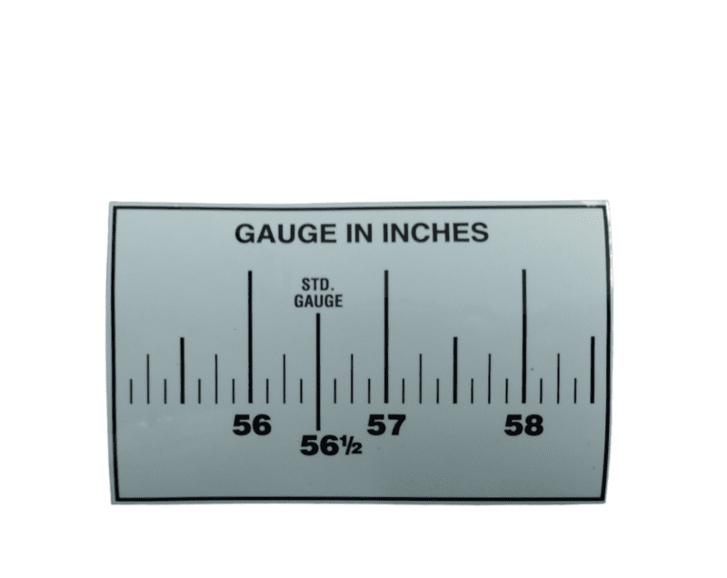 Replacement Gauge Sticker (Economy Rolling Gauge Reader)