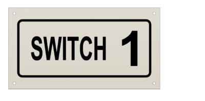 Track (Number) Sign Plate